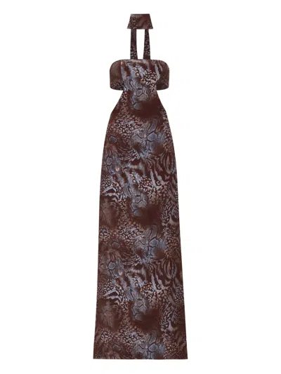 Misci Agreste Maxi Dress In Brown