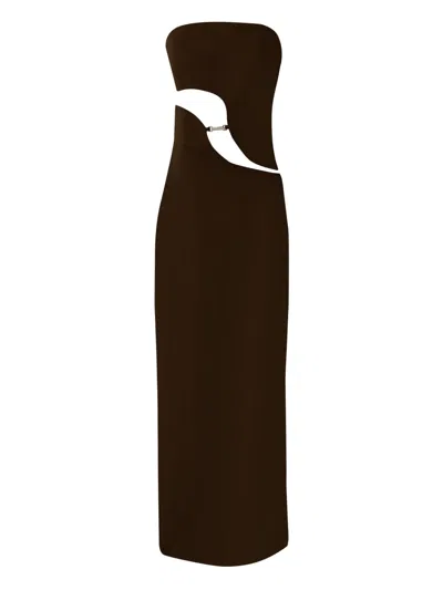 Misci Argolista Maxi Dress In Brown