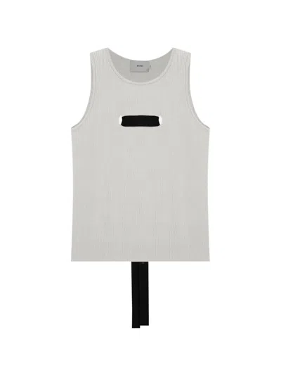 Misci Bobina Knit Bow Tank Top In White