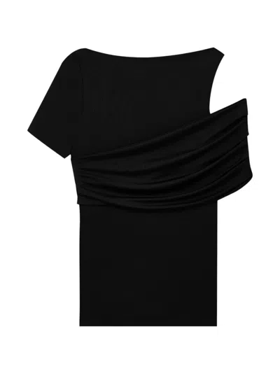 Misci Brasa Draped Top In Black