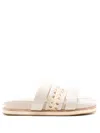 Misci Carriola Wicker-strap Sandals In White