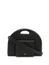 Misci Curved Leather Tote In Black