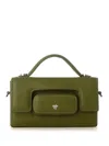 Misci Eli Leather Tote Bag In Green