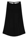 Misci Elisa Belted Crepe Maxi Skirt In Black