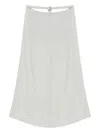 Misci Elisa Buckle Crepe Maxi Skirt In White
