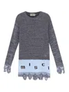 Misci Fringed Sweater In Gray