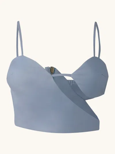 Misci Gabardine Top In Blue