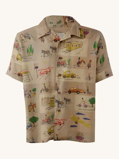 Misci Graphic-print Shirt In Neutrals