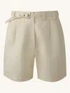 Misci Linen Bermuda Shorts In Neutrals