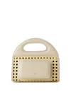 Misci Nine Rattan Handbag In White