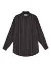Misci Striped Shirt In Brown