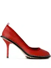 Misci Suede Santana Heeled Pumps In Red