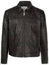 Misci Velô Zip-up Leather Jacket In Brown