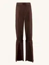 Misci Wool Straight-leg Trousers In Brown