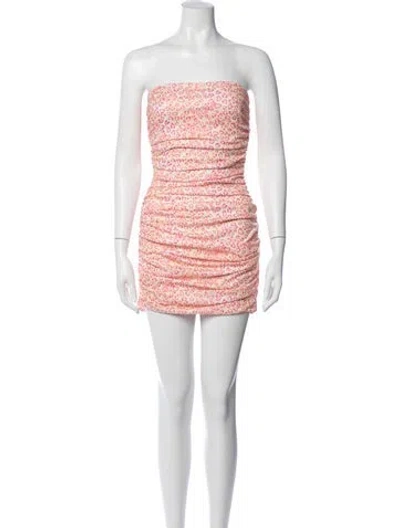 Pre-owned Miscreants Animal Print Mini Dress In Pink