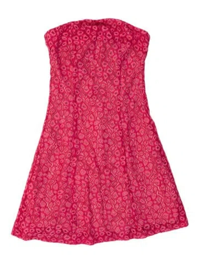 Pre-owned Miscreants Lace Pattern Mini Dress In Pink