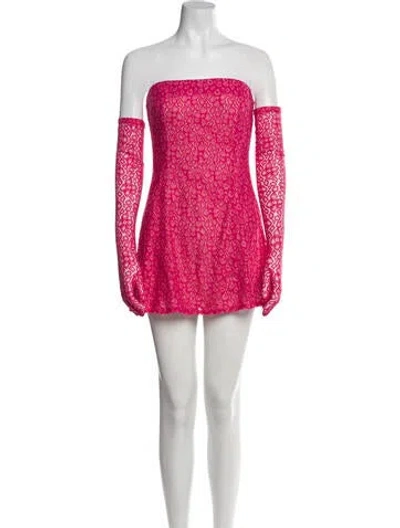 Pre-owned Miscreants Lace Pattern Set In Pink