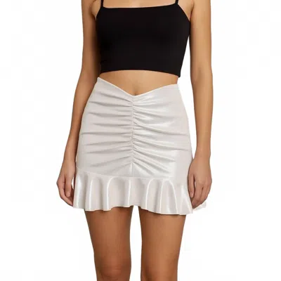 Miscreants London Halo Mini Skirt In White Iridescent In Multi
