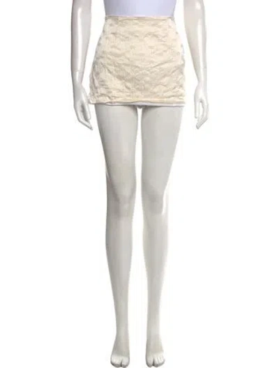 Pre-owned Miscreants Mini Skirt In Neutral