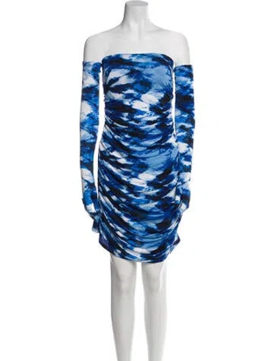 Pre-owned Miscreants Nylon Printed Dress Set In Blue