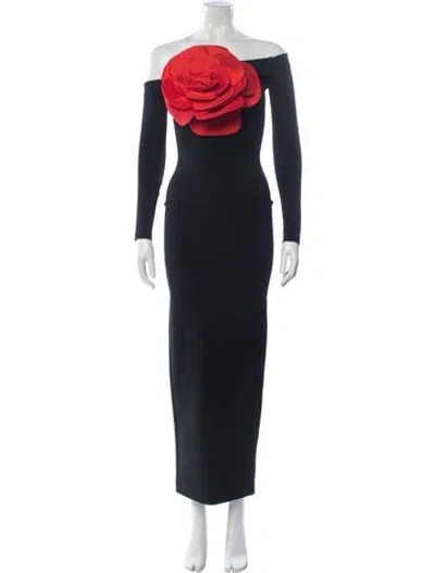 Pre-owned Miscreants Off-the-shoulder Long Dress In Blue