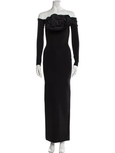 Pre-owned Miscreants Off-the-shoulder Long Dress In Gray