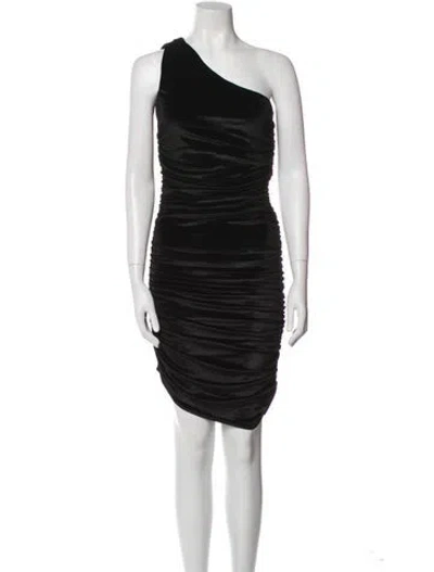 Pre-owned Miscreants One-shoulder Mini Dress In Black