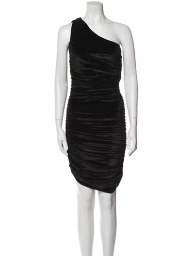 Pre-owned Miscreants One-shoulder Mini Dress In Black