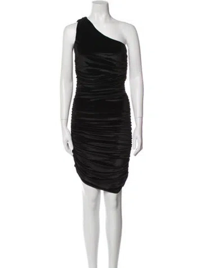 Pre-owned Miscreants One-shoulder Mini Dress In Black