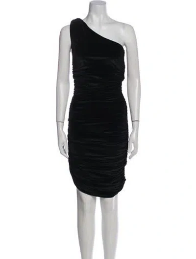 Pre-owned Miscreants One-shoulder Mini Dress In Black