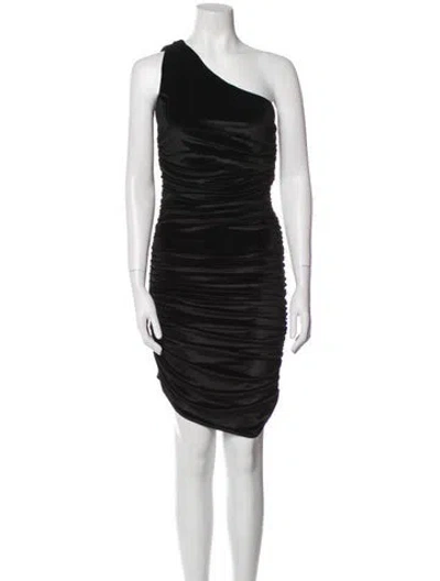 Pre-owned Miscreants One-shoulder Mini Dress In Black