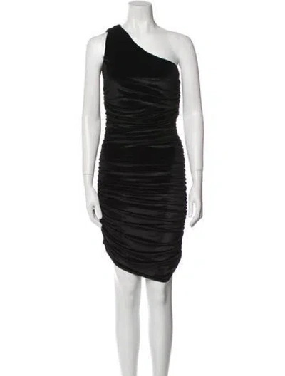 Pre-owned Miscreants One-shoulder Mini Dress In Black