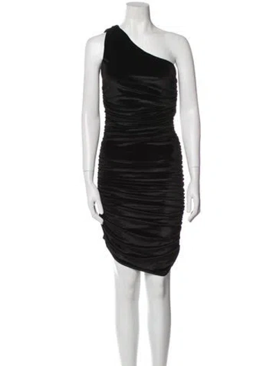 Pre-owned Miscreants One-shoulder Mini Dress In Black