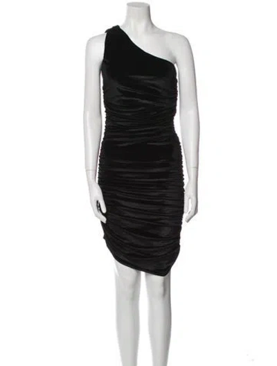 Pre-owned Miscreants One-shoulder Mini Dress In Black