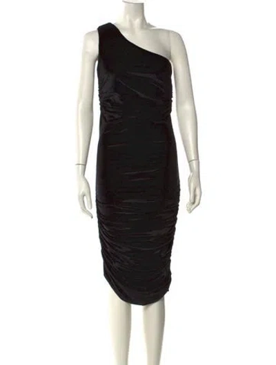 Pre-owned Miscreants One-shoulder Mini Dress In Black