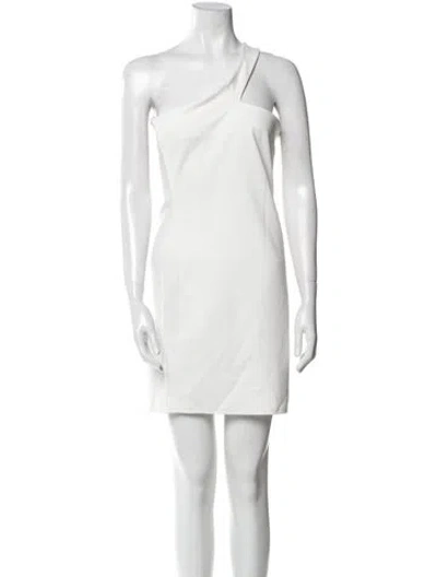 Pre-owned Miscreants One-shoulder Mini Dress In White