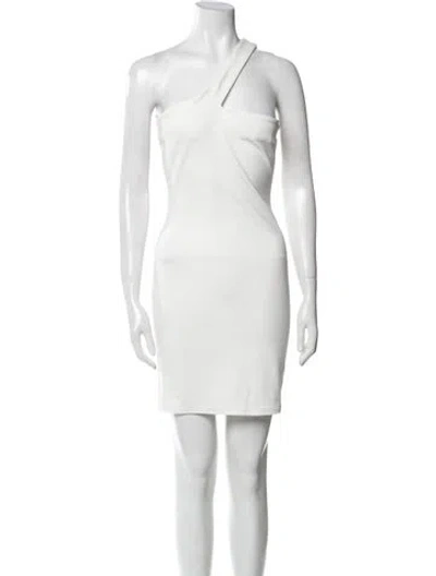 Pre-owned Miscreants One-shoulder Mini Dress In White
