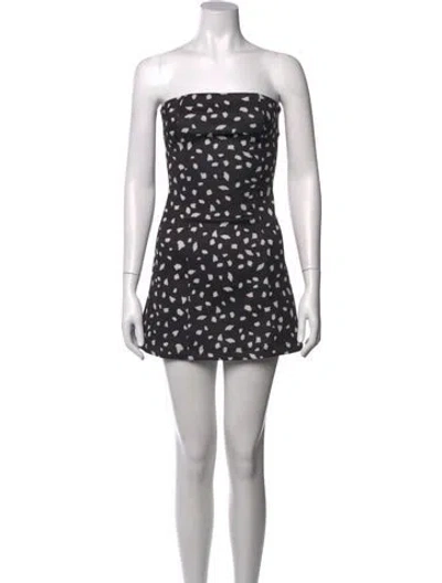 Pre-owned Miscreants Printed Mini Dress In Black