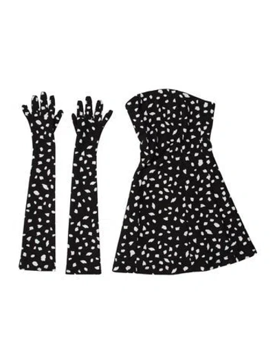 Pre-owned Miscreants Printed Mini Dress In Black