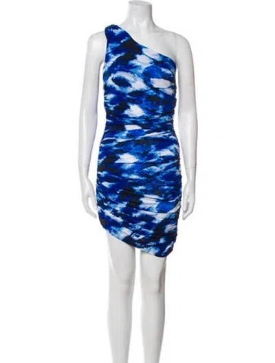 Pre-owned Miscreants Printed Mini Dress In Blue