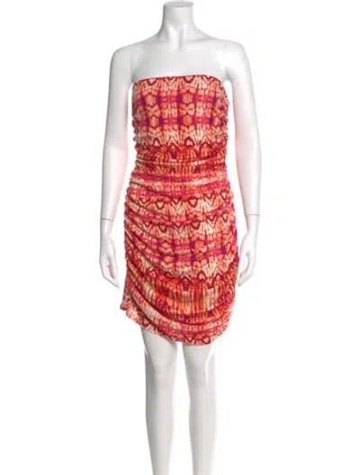 Pre-owned Miscreants Printed Mini Dress In Orange