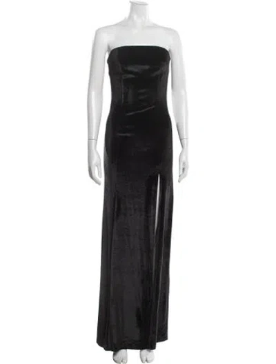 Pre-owned Miscreants Strapless Long Dress In Black