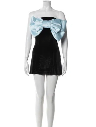 Pre-owned Miscreants Strapless Mini Dress In Black