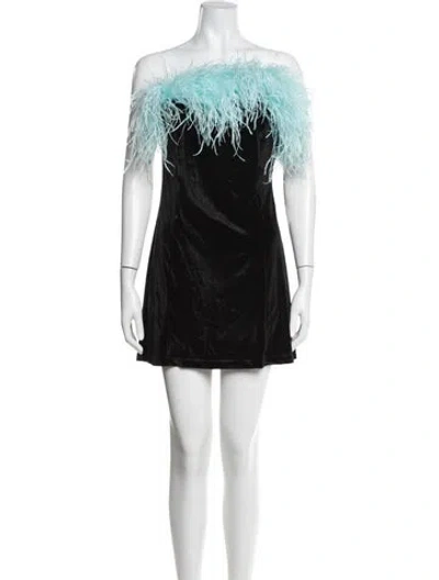 Pre-owned Miscreants Strapless Mini Dress In Black
