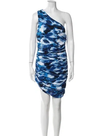 Pre-owned Miscreants Tie-dye Print Mini Dress In Blue
