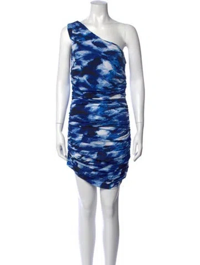 Pre-owned Miscreants Tie-dye Print Mini Dress In Blue