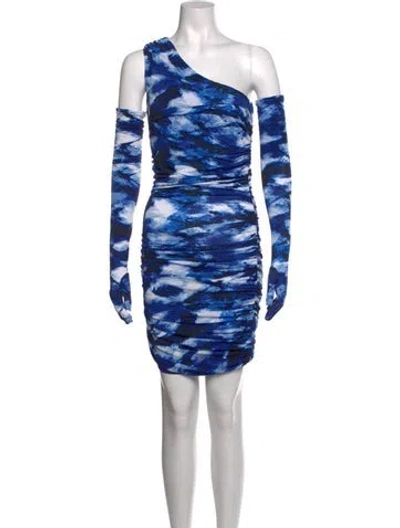 Pre-owned Miscreants Tie-dye Print Mini Dress In Blue