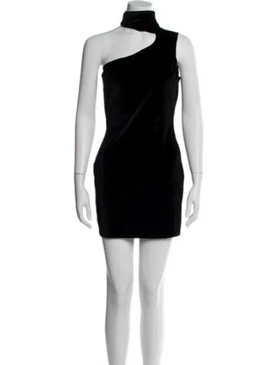 Pre-owned Miscreants Turtleneck Mini Dress In Black