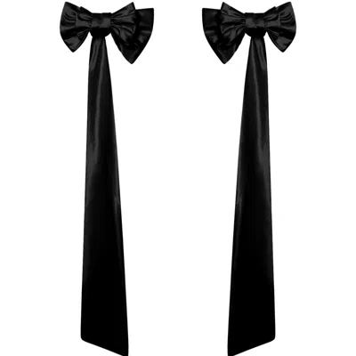 Miscreants Women's Train Bows - Black Satin