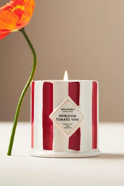 Mise En Place By Anthropologie Mise En Place Fruity Heirloom Tomato Vine Ceramic Candle In Red